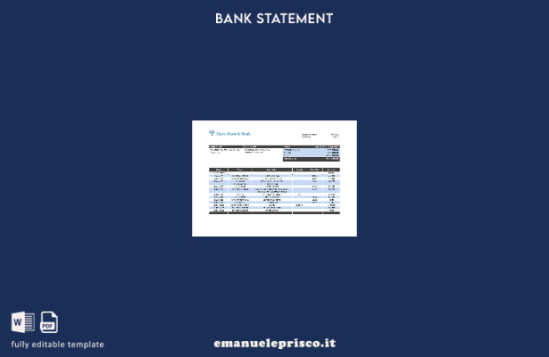 modello word di estratto conto bancario Vanuatu Alpen Baruch in stile verificato
